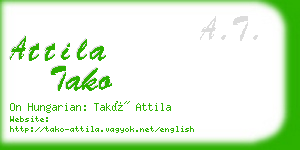 attila tako business card